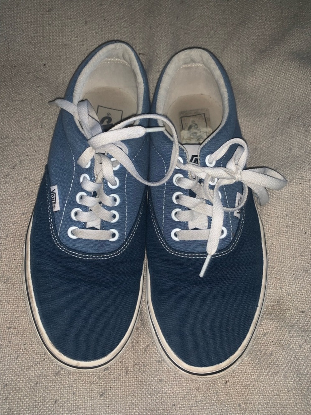 Vans Two-Tone Navy and Light Blue Canvas Sneakers